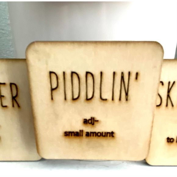 Set of 4 Wood Farmhouse Inspired Southern Word Magnets (SW2M) - Picture 3 of 6